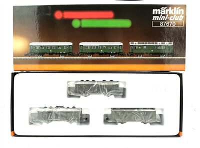 Mrklin 87670 Z Einheitsnebenbahnwagen-Set Ep.III der DB