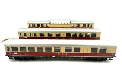 Mrklin H0 TEE Wagen 3 Stck aus Blech der DB