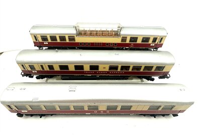 Mrklin H0 TEE Wagen 3 Stck aus Blech der DB