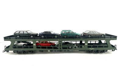 Mrklin 4074 H0 Autotransportwagen der DB mi Herpa PKW