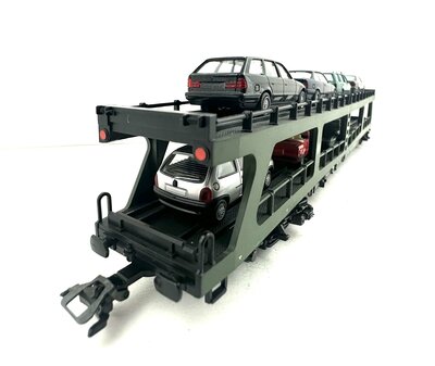 Mrklin 4074 H0 Autotransportwagen der DB mi Herpa PKW