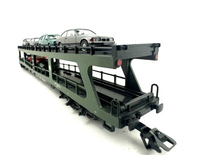Mrklin 4074 H0 Autotransportwagen der DB mi Herpa PKW