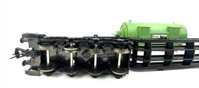 Fleischmann 5299 H0 Tiefladewagen mit Trafo Brown Boveri der DB