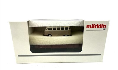 Mrklin 00755-07 H0 Flachwagen der DB mit VW Bulli