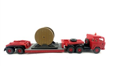 Wiking Magirus Tiefladewagen mit Kabeltrommel 1:87