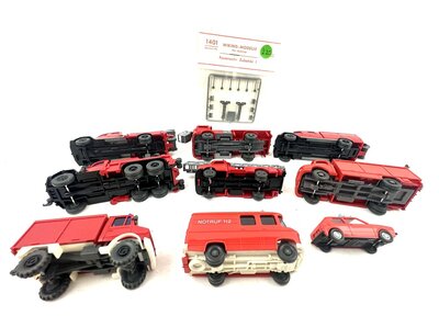 Wiking H0 Konvolut Feuerwehrfahrzeuge 9 Stck