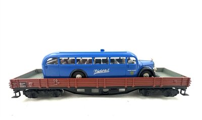Mrklin 4514 H0 Flachwagen der DB mit Reisebus