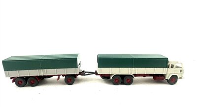 Wiking H0 Magirus Pritschen-Hngerzug