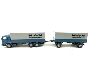 Wiking MAN H0 Pritschen-Hngerzug