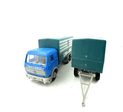 Herpa H0 MB Pritschen-Hngerzug Lwenbru