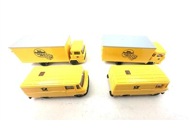 Wiking H0 Magirus und MB Postfahrzeuge 4 Stck