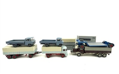 Wiking H0 LKW Konvolut mit Containern und Planen