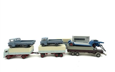 Wiking H0 LKW Konvolut mit Containern und Planen