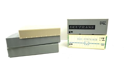 Wiking H0 LKW Konvolut mit Containern und Planen