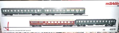 Mrklin 43279 H0 Schnellzugwagen-Set Ep.III der DB