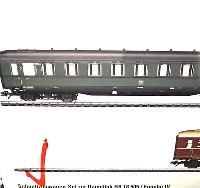 Mrklin 43279 H0 Schnellzugwagen-Set Ep.III der DB