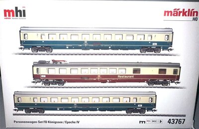 Mrklin 43767 H0 Personenwagen-Set FD Knigssee Ep.IV der DB