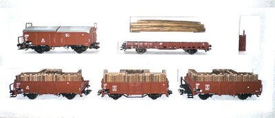 M�rklin 46192 H0 G�terwagen-Set Holzverladung Ep.III der DB