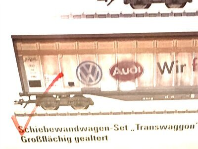 M�rklin 48063 H0 Schiebewandwagen-Set Transwaggon der DB-AG