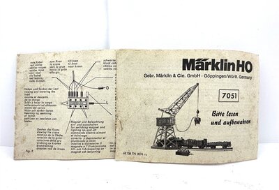 M�rklin 7051 H0 Ferngesteuerter Drehkran