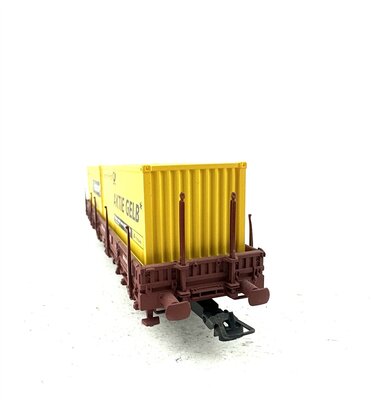 Electrotren 1528 H0 Rungenwagen mit Containern der DB