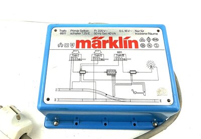 M�rklin 6611 H0 Lichttransformator 40 VA