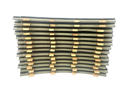 Biller Bahn 14 Gleise gebogen mit Holzschwellen Spur 0e