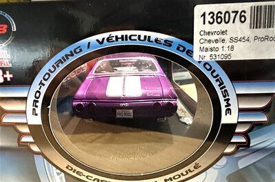 Maisto Chevrolet Chevelle SS 454 1971 Purple 1:18