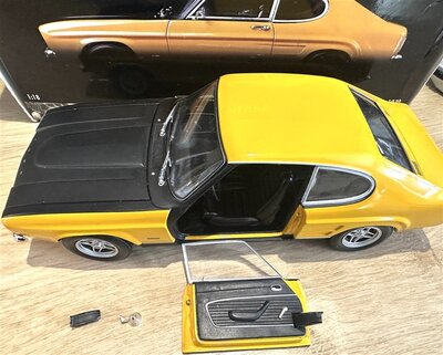 Minichamps Modellauto Ford Capri 2600 RS gelb 1970 1:18