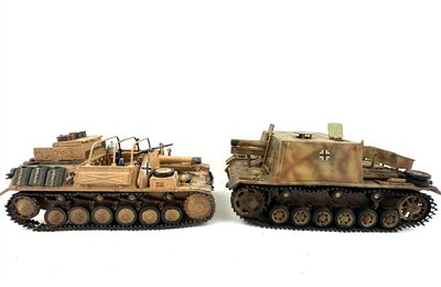 Tamiya 2 Panzerkampfwagen lackiert Weltkrieg II 1:35