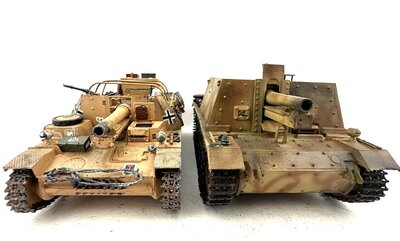 Tamiya 2 Panzerkampfwagen lackiert Weltkrieg II 1:35