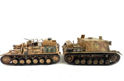 Tamiya 2 Panzerkampfwagen lackiert Weltkrieg II 1:35