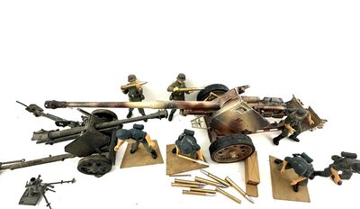 Panzerabwehrkanone mit Soldaten Weltkrieg II 1:35