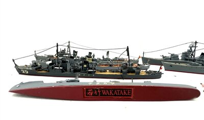Hasegawa 7 Kriegsschiffe Japanese lackiert 1:700