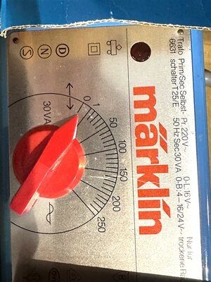 M�rklin 6631 H0 Tranformator 30 VA