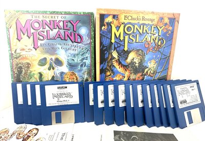 Amiga Commodore Spiel The Secret of Monkey Island 1 & 2 BIG BOX