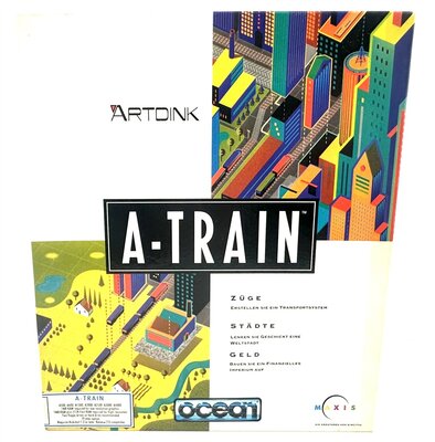 Amiga Spiel A-Train Z�ge, St�dte und Geld