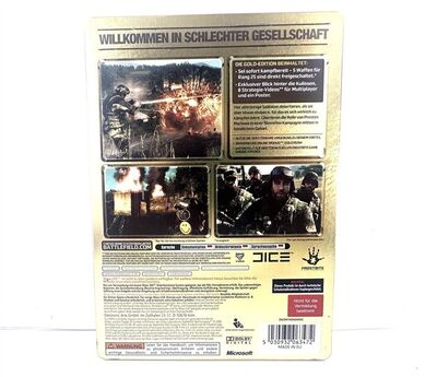 Battefield Bad Company Xbox 360 Gold Edition R�ckseite TOP PAL Steelbook