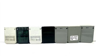 PS2 Memory Card Speicherkarten R�ckseite 7 St�ck 4 sind Original von Playstation