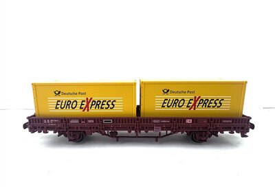 Electrotren 1624K H0 Containerwagen "Euro Express" der DB Neuwertig
