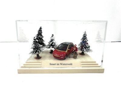 Busch Merry Christmas Kleindiorama Vorderseite Smart im Winterwald Neuwertig