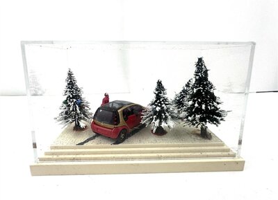 Busch Merry Christmas Kleindiorama R�ckseite Smart im Winterwald 1:87