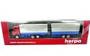 Herpa 143066 H0 MB Neuwertig Pritschenplanen-H�ngerzug...