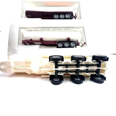 Herpa 075855 H0 Auflieger-Set Achsansicht 3x Silo f�r LKW Neuwertig