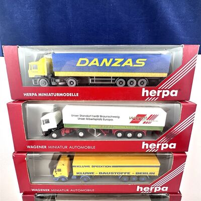Herpa LKW Sattelzug MB + MAN 4 St�ck 1:87