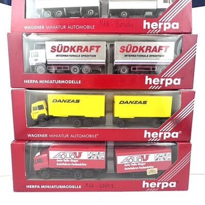 Herpa LKW Kofferh�ngerzug MAN + MB + Iveco 5 St�ck 1:87