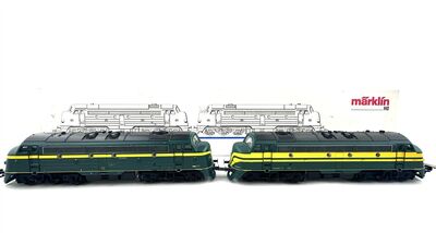 M�rklin 34664 H0 Vorderansicht Doppel-Diesellok Serie 202 + 203 SNCB OVP Sammler