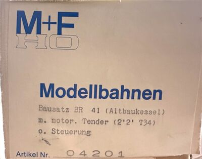 Merker + Fischer H0 04201 Bausatz BR 41 + Zur�stsatz + Steuerung