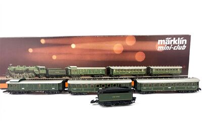 Vorderansicht M�rklin 8102 Zugset Bayrischer Personenzug der KBayStsB Spur Z