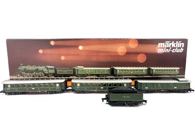 Tender und Wagen M�rklin 8102 Zugset Bayrischer Personenzug der KBayStsB Spur Z